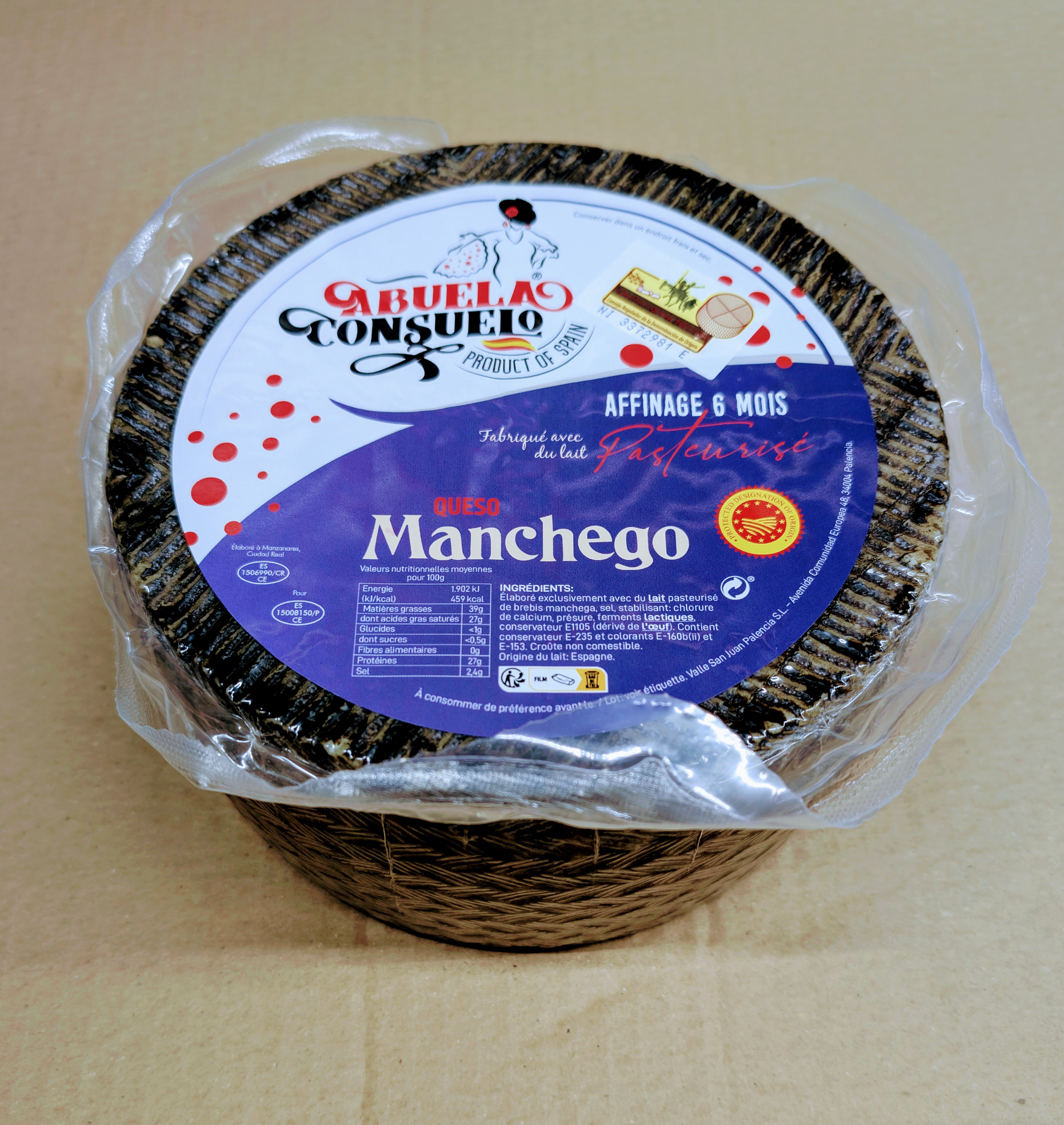 MANCHEGO 6  MOIS PASTEURISE AOP